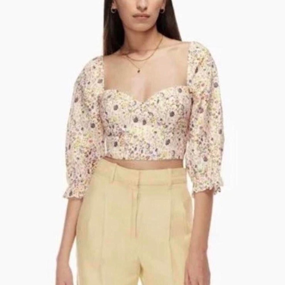 Wilfred Vilette Linen Floral Top